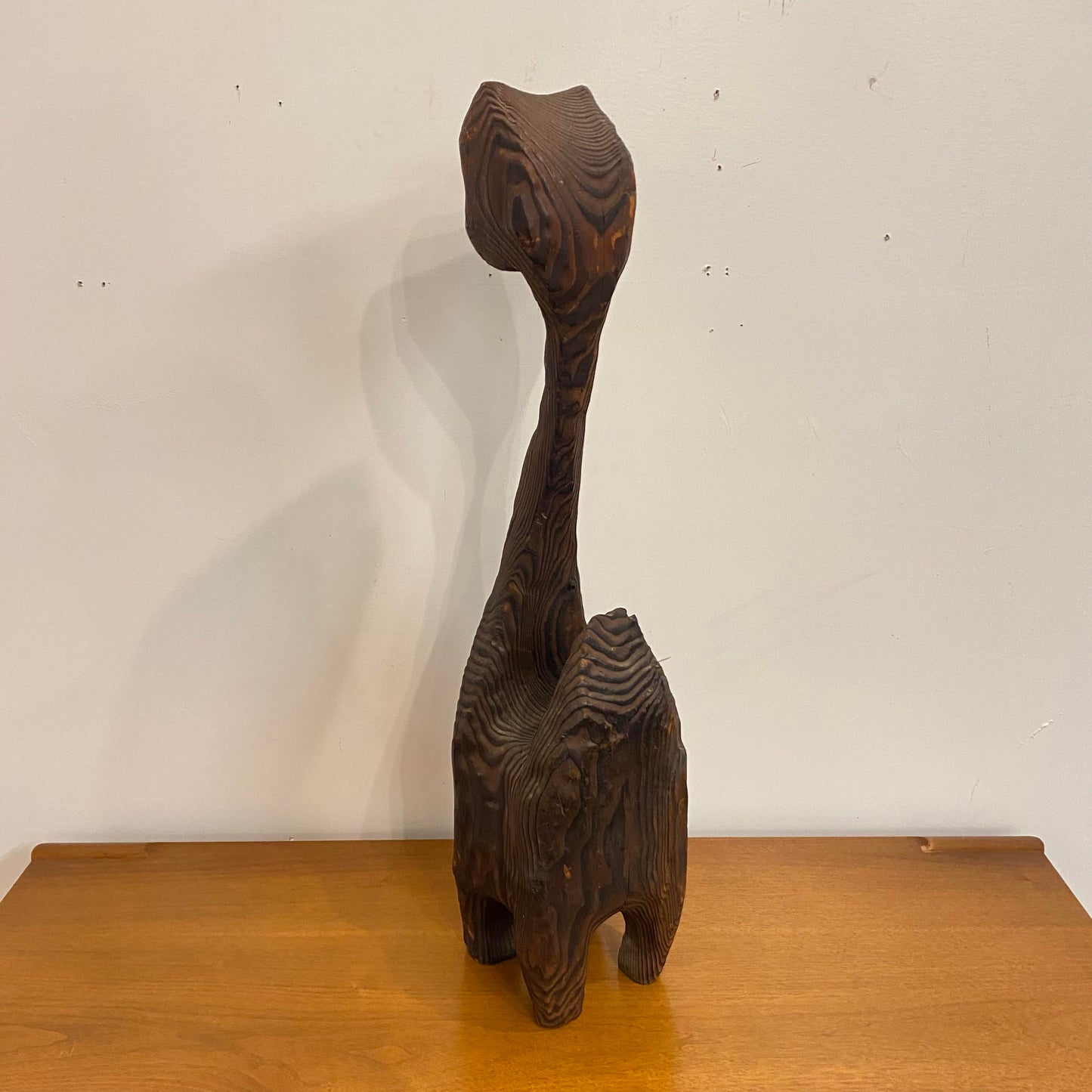 1960s Mid-Century Modern Witco Wood Carved Cat