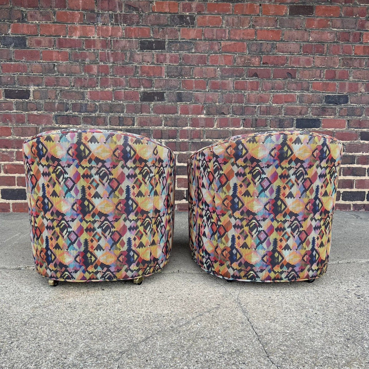 Pair of Harvey Probber Lounge Chairs on Casters