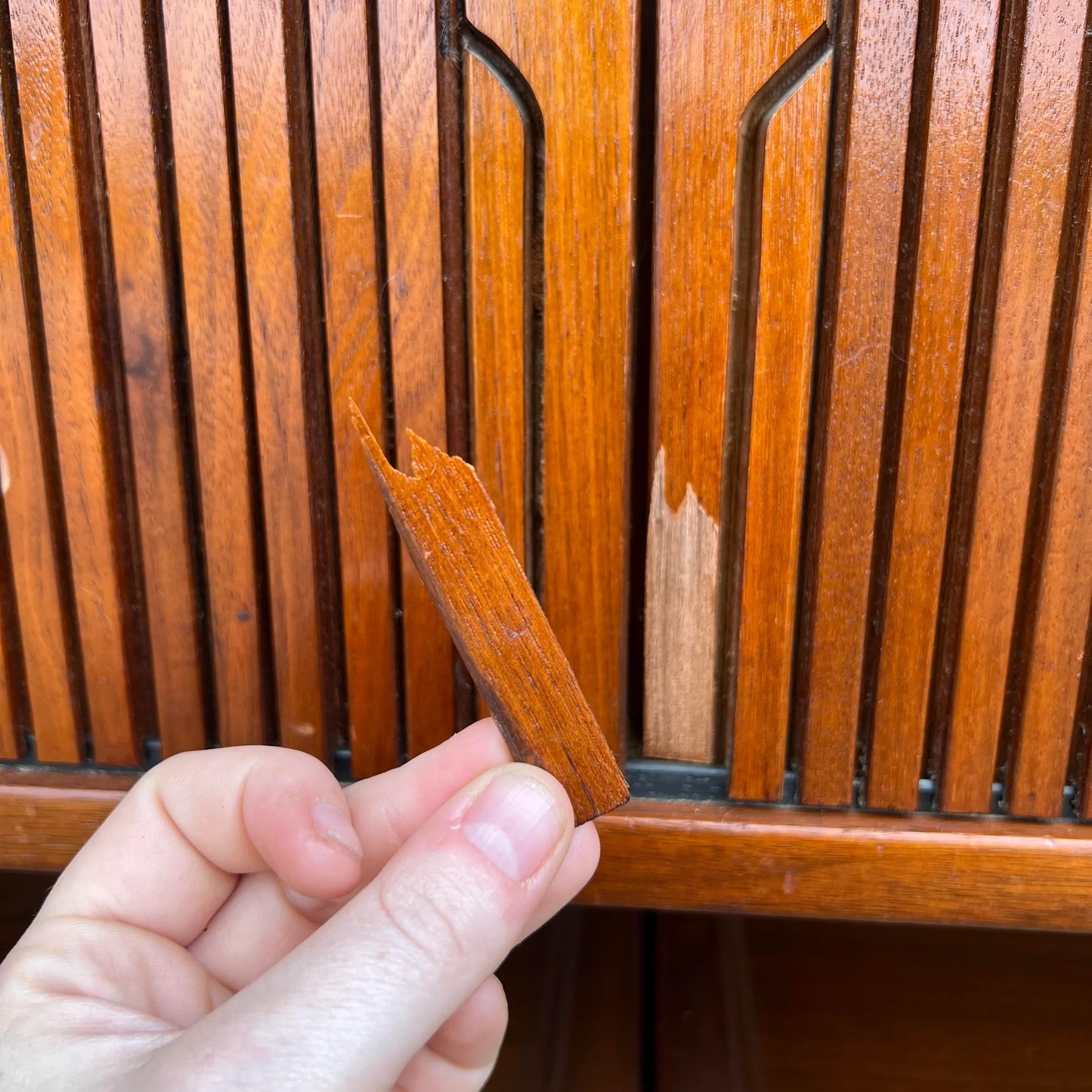 Kipp Stewart for Drexel Declaration Tambour Door Bar Cart Mid Century