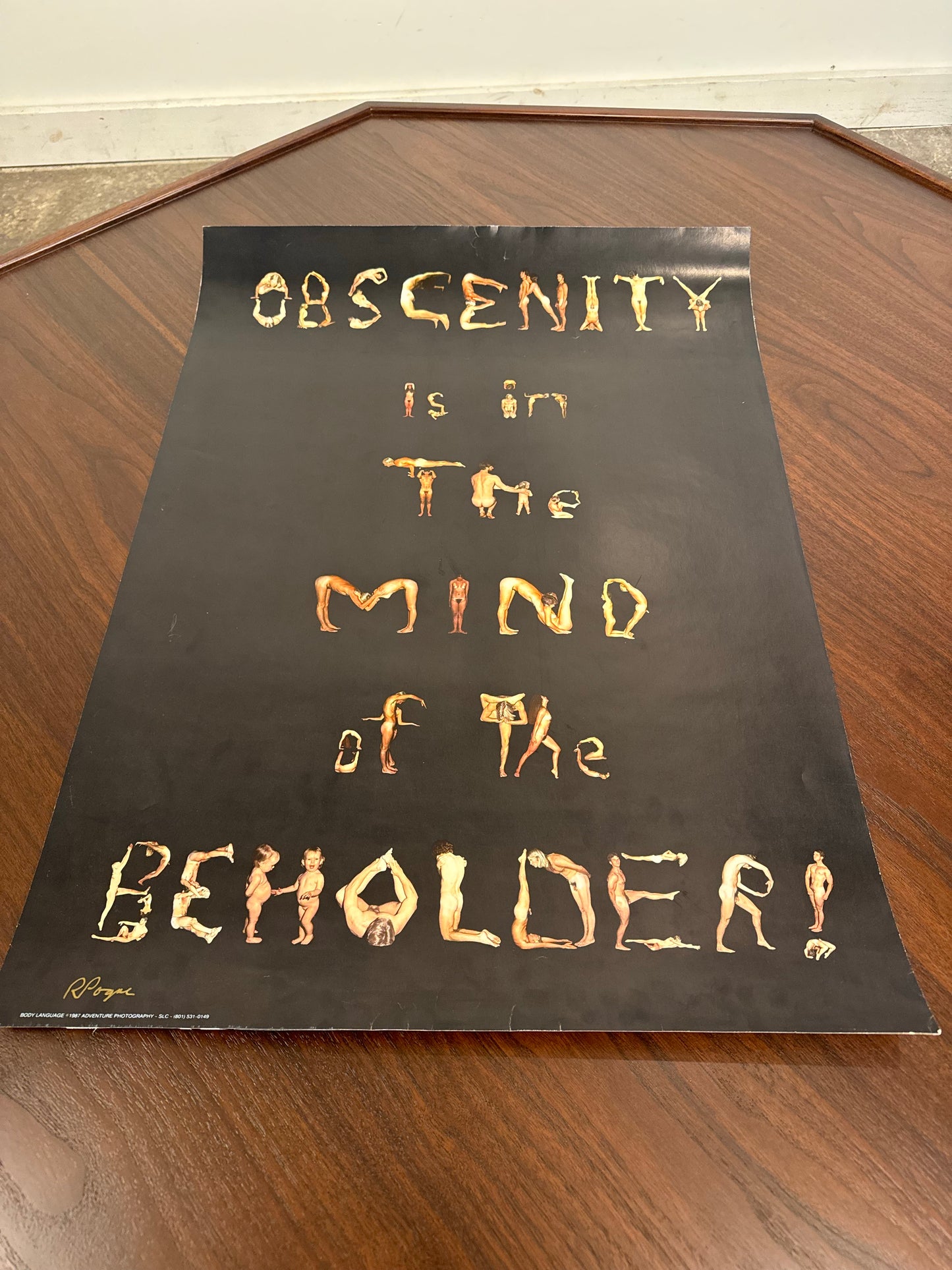 Obscenity Is in the Mind of the Beholder! Signed Poster