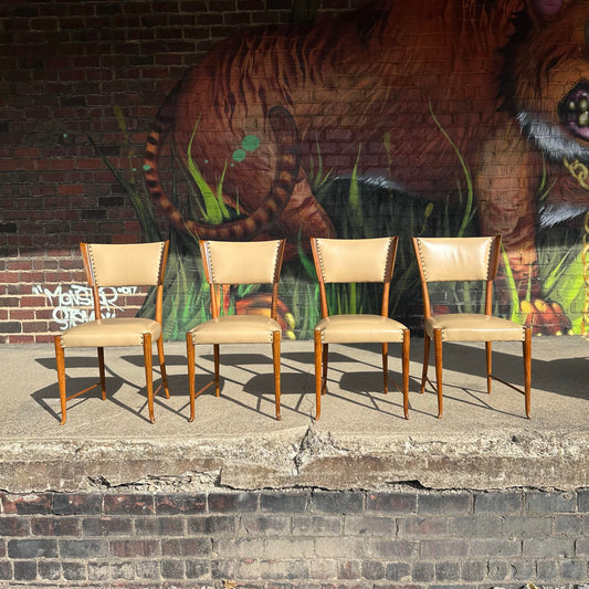 Paulo Buffa Dining Chairs Italian Mid Century Modern