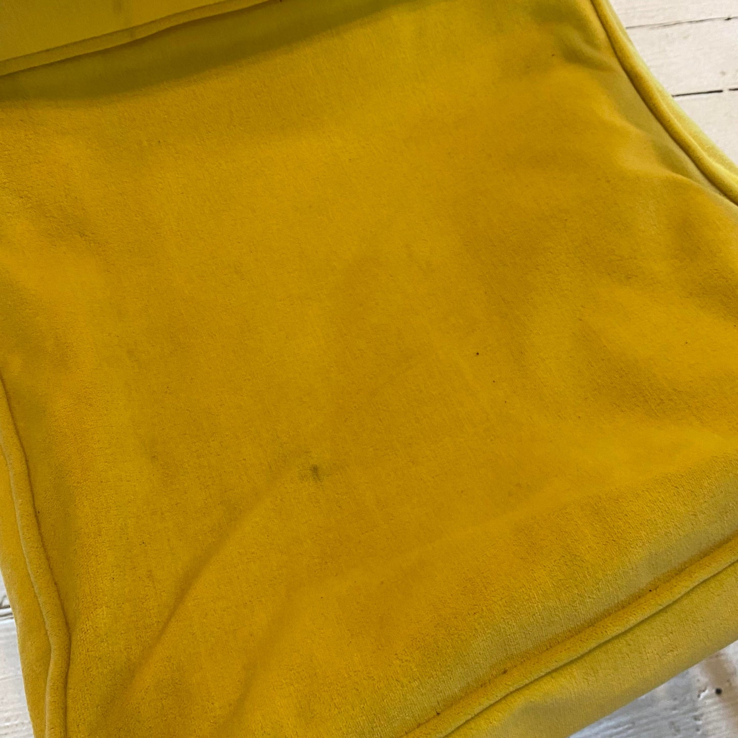 Mid 20th Century Yellow and Chrome Dining Chairs in the Style of Milo Baughman - Set of 4