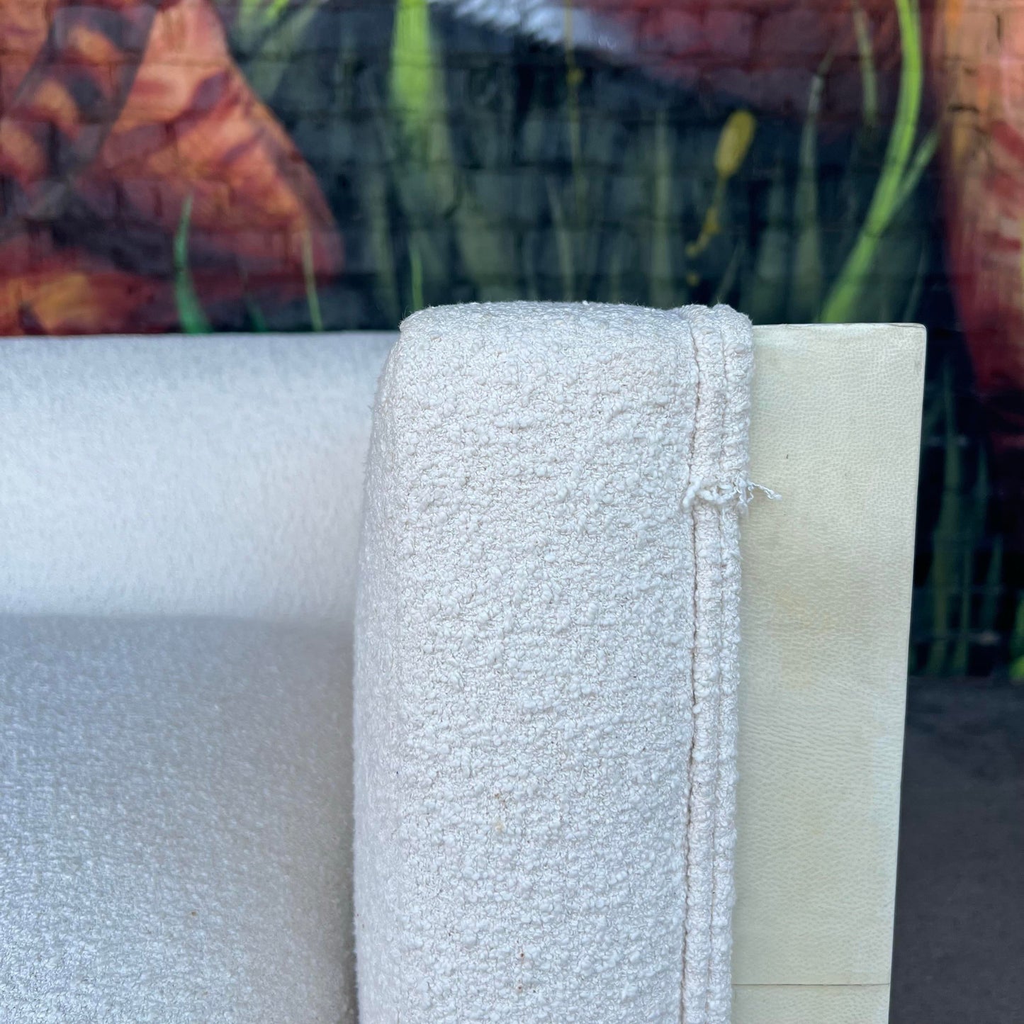 Karl Springer Goat Skin Wrapped Loveseat