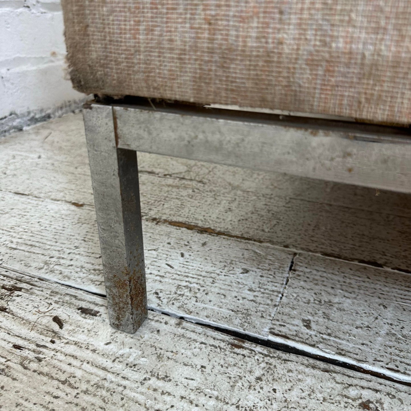 Mid Century Modern Florence Knoll Relaxed Two Seater Sofa Loveseat for Reupholstery