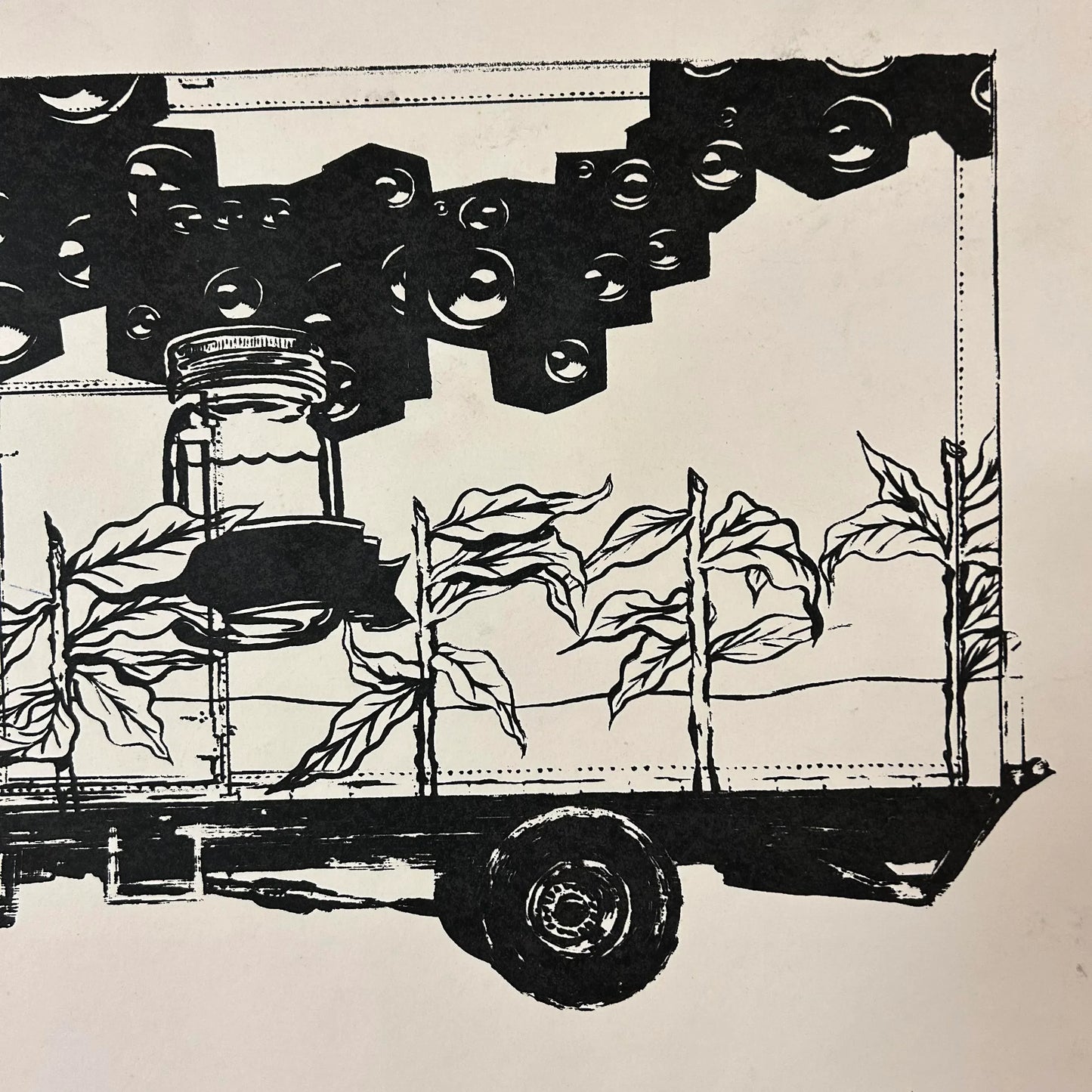 David Ellis “Mason Jar” Screen Print Ap Signed Barn Stormers