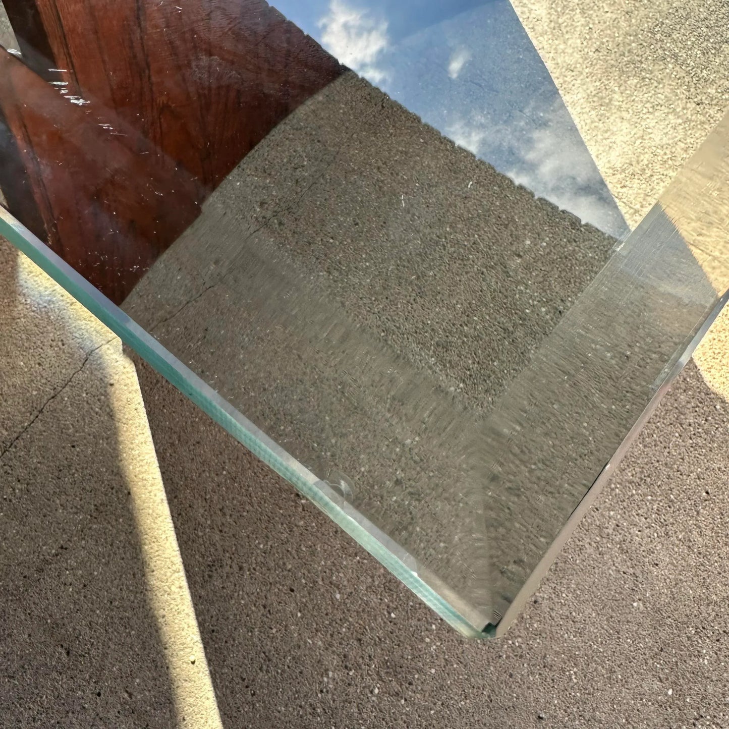 Amazing Kagan Style Glass Top Dining Table