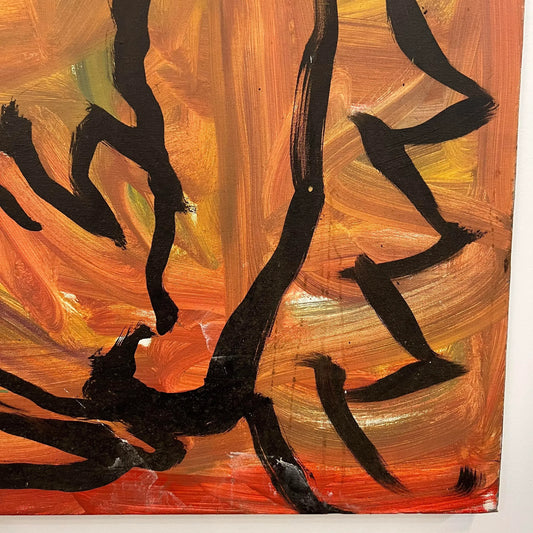 Large Abstract Portrait Acrylic Painting Mattis Feels