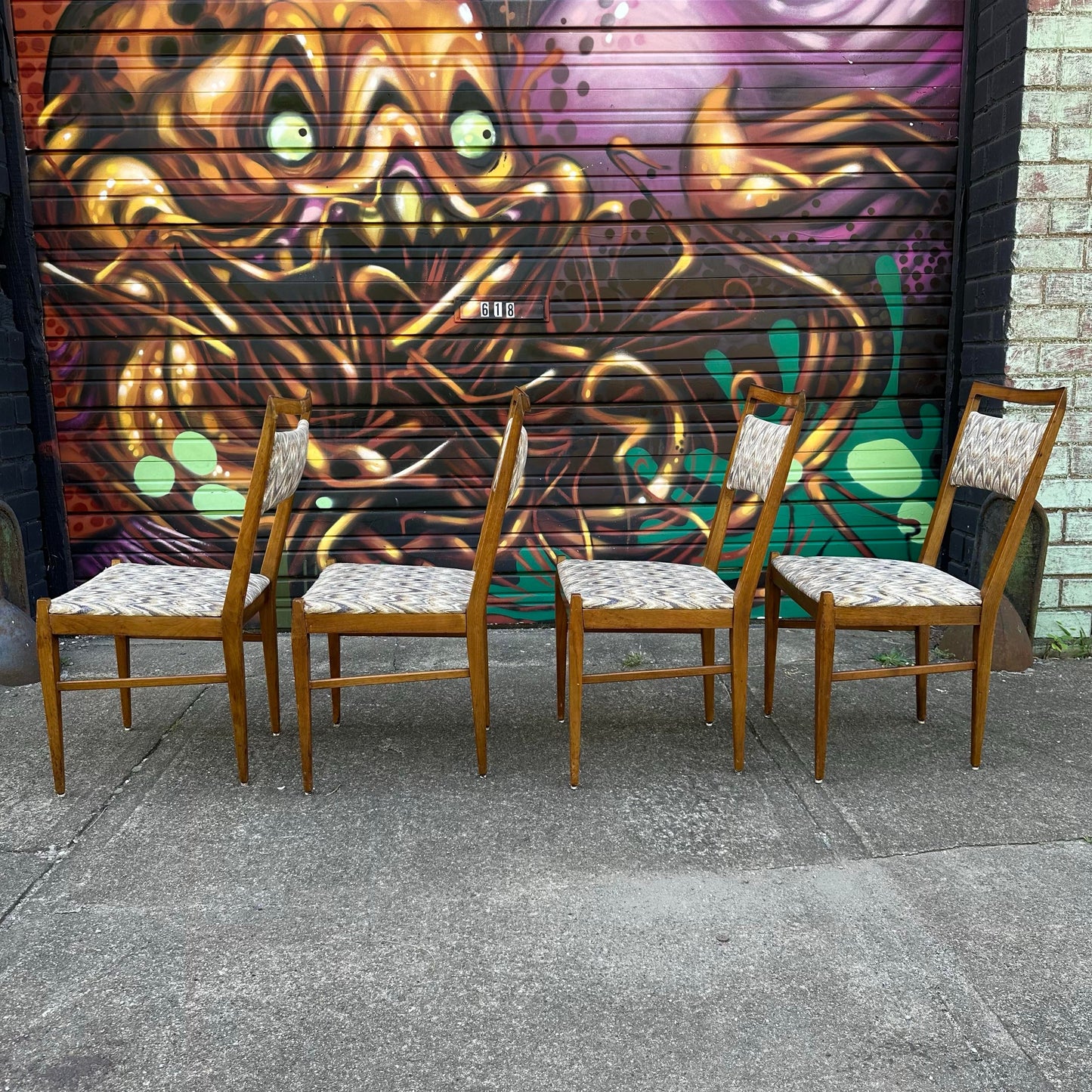 Mid Century Modern Set of 4 Paul McCobb Italian Style Dining Chairs