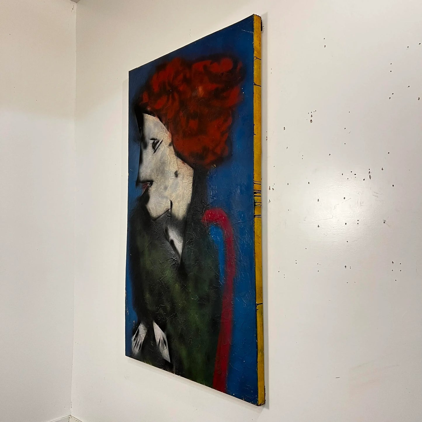 Large Portrait Painting Red Haired Woman