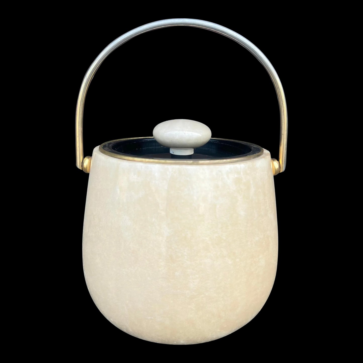 Aldo Tura Goatskin Wrapped Brass Ice Bucket