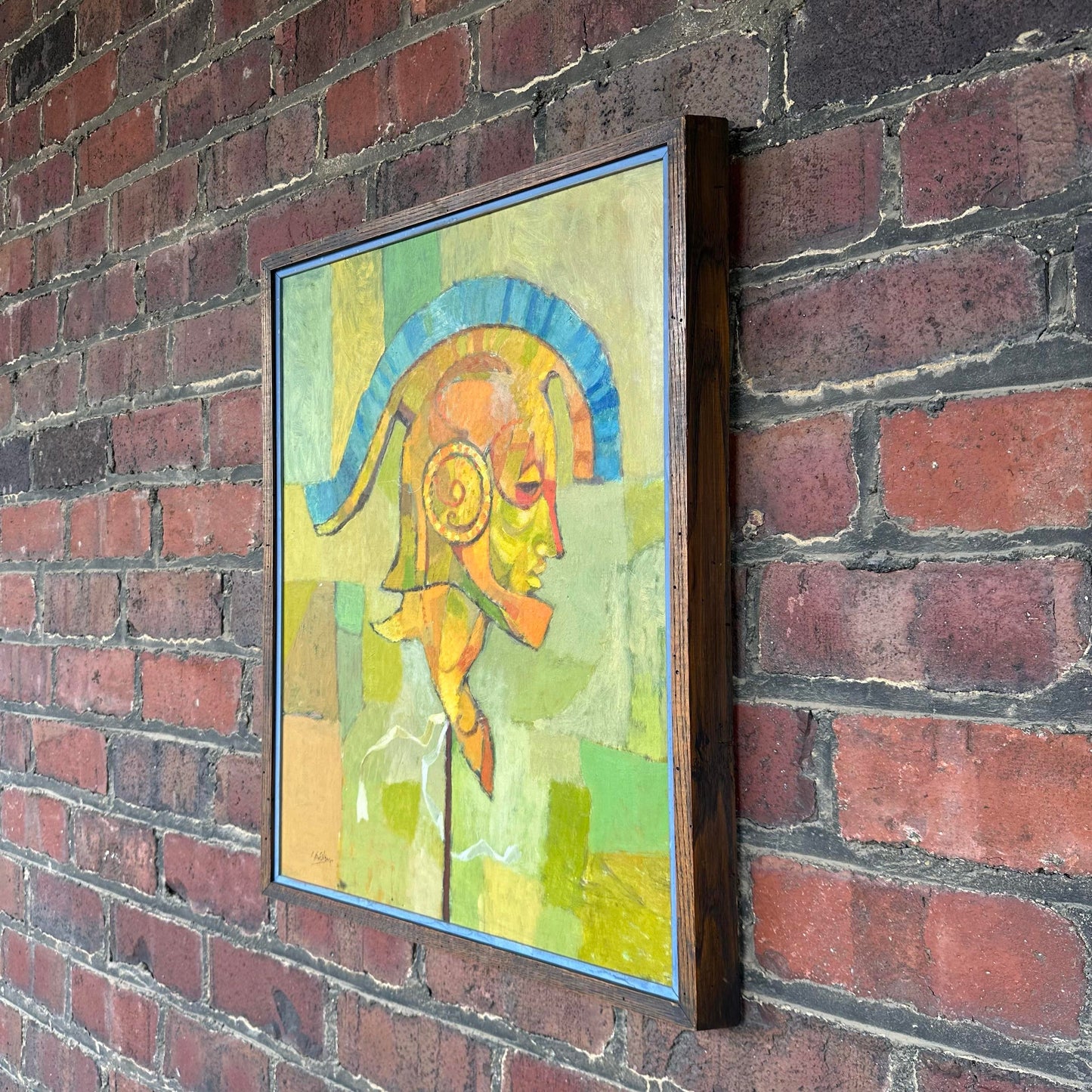 Trojan Helmet Painting by Robert C. Brisley
