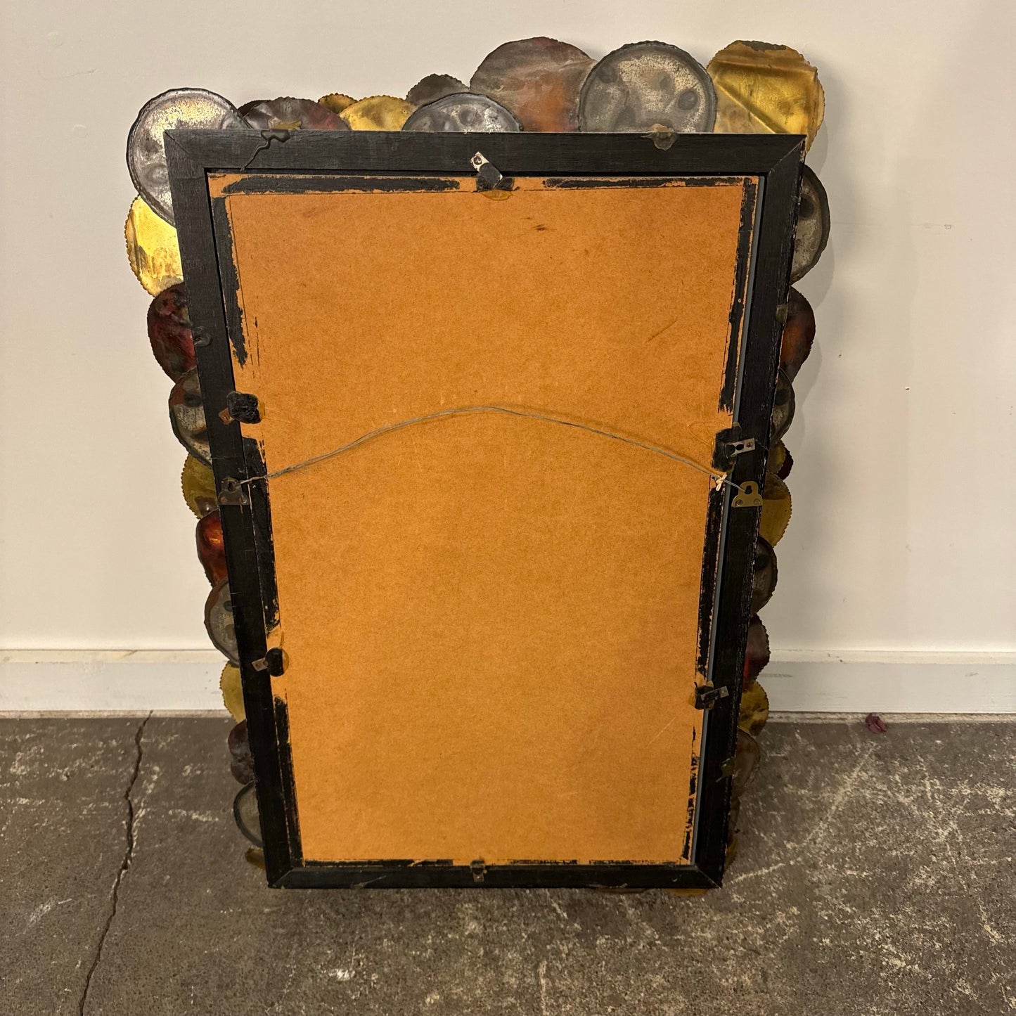 Curtis Jere Brutalist Mixed Metals Raindrops Mirror