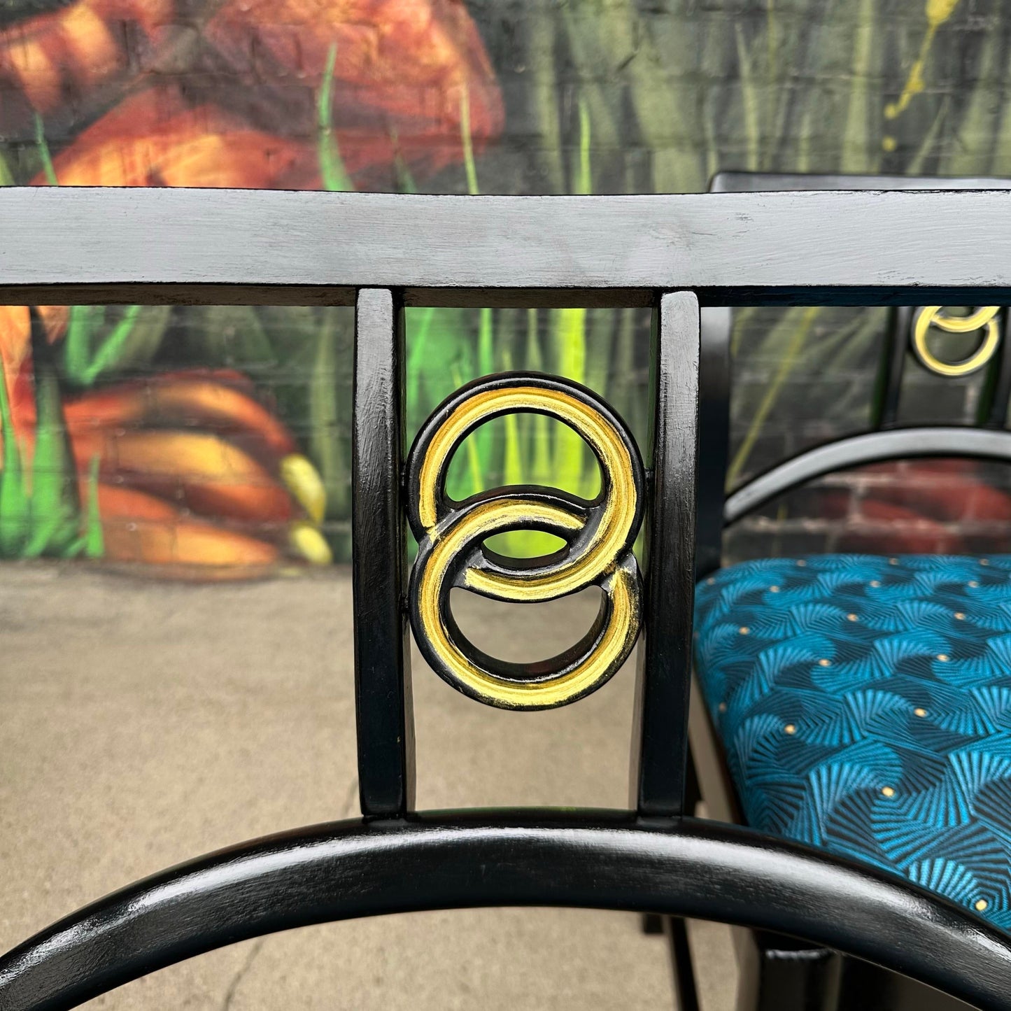 Mid-Century Modern Michael Taylor for Baker Dining Chairs W. Interlocking Circle