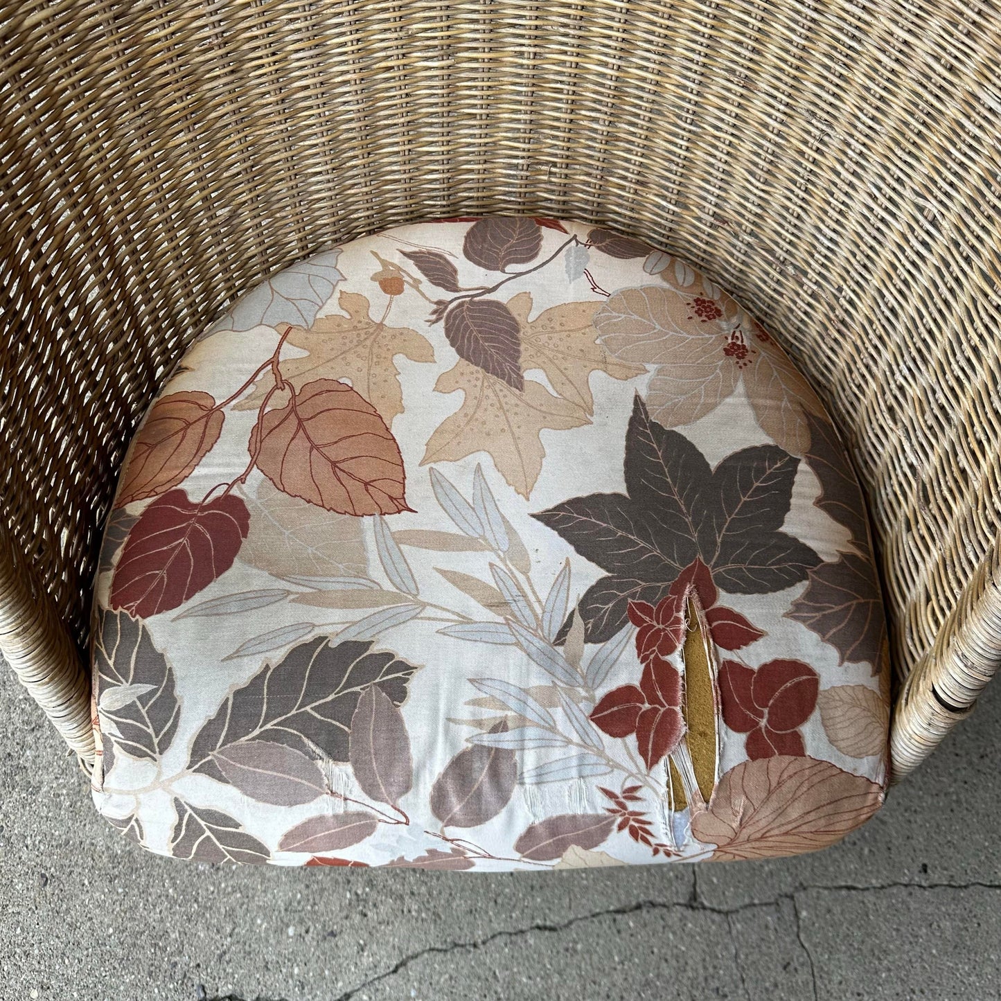 Mid-Century Modern Adrian Pearsall Comfort Designs Tall Rattan Wicker Peacock Chair