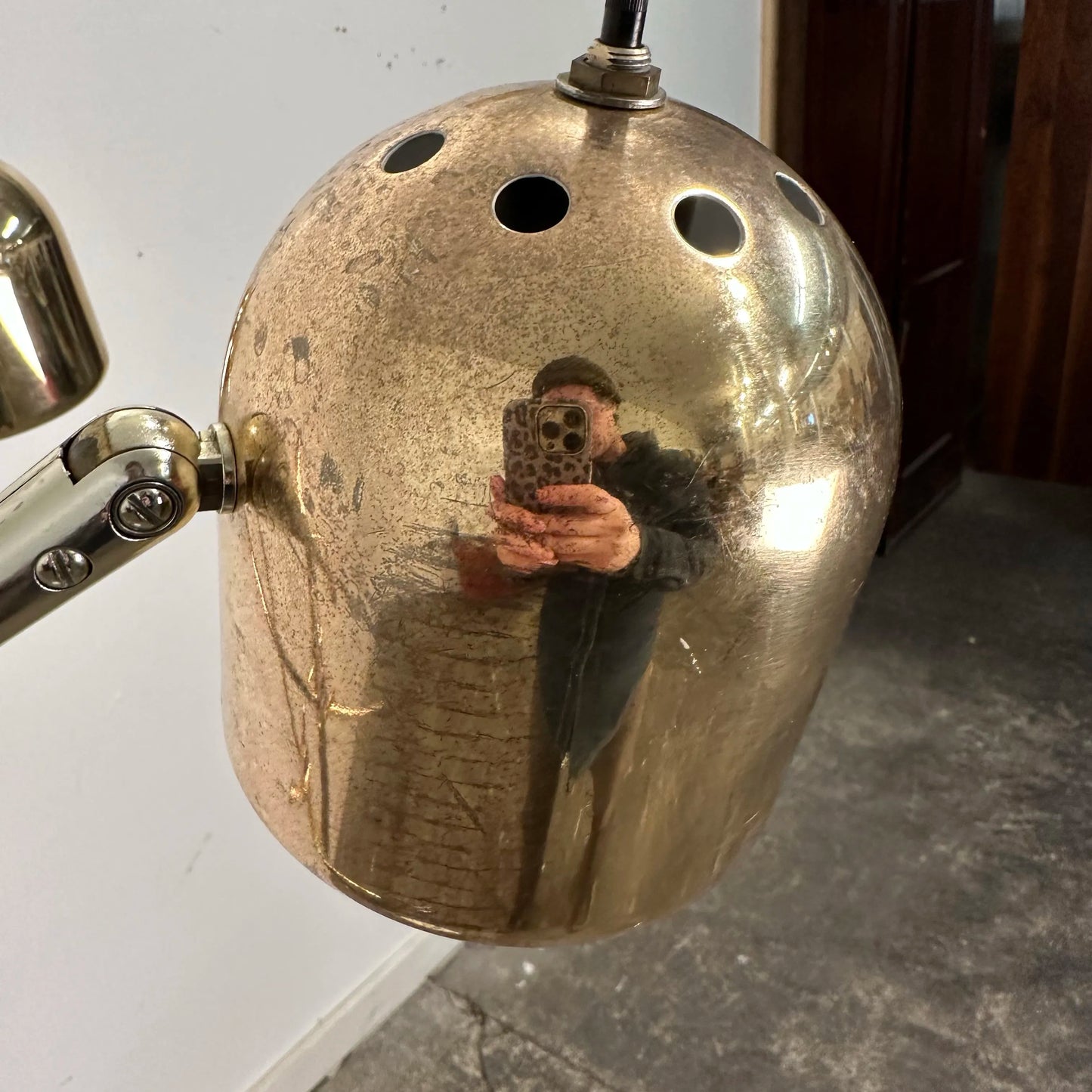 Triennale Style Brass Floor Lamp