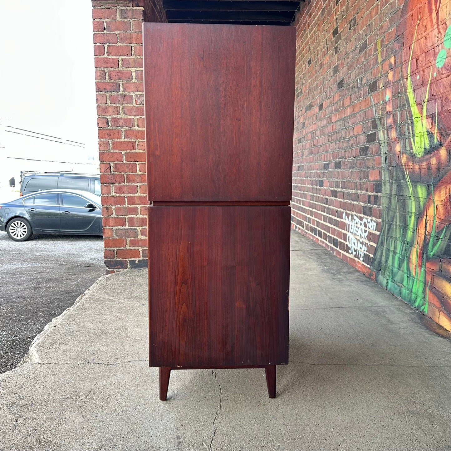 Mid Century Modern Jens Risom 2 Piece Dresser Chest Cabinet Storage Cabinet