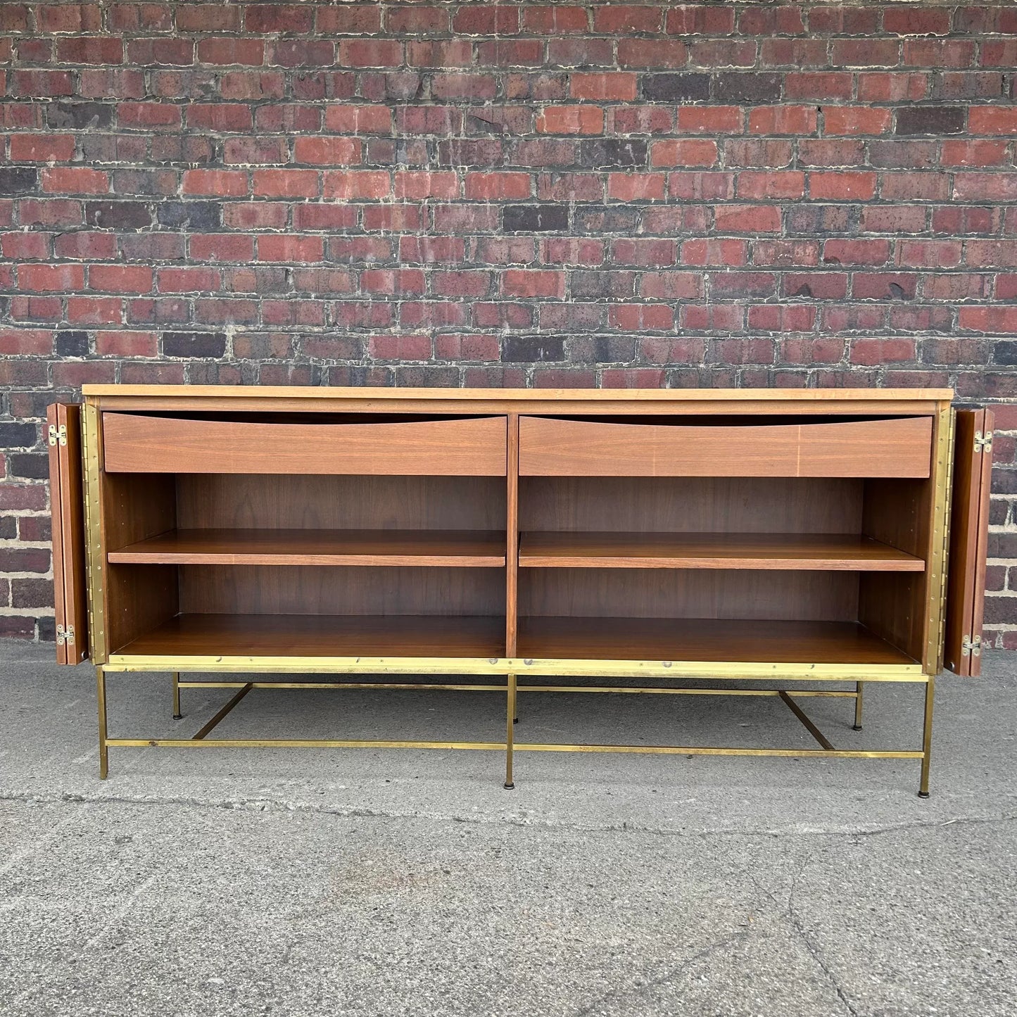 Paul McCobb for Calvin Credenza With Brass Base