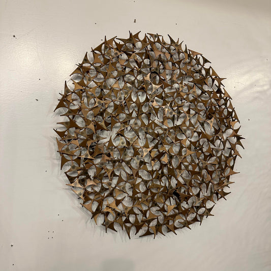 Marc Weinstein Brutalist Mid-Century Modern Abstract Wall Sculpture Marc Creates Sun