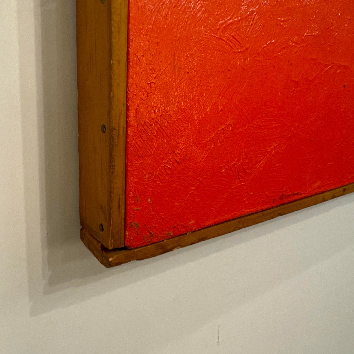 Modern Abstract Color Blocked Art Painting From the Mid Century