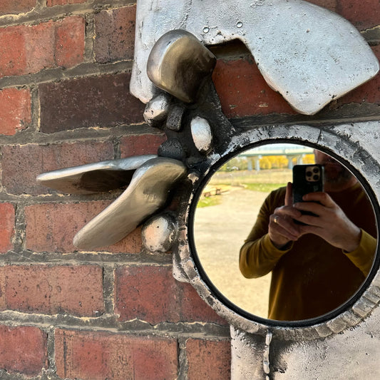 Don Drumm Aluminum Abstract Wall Mirror