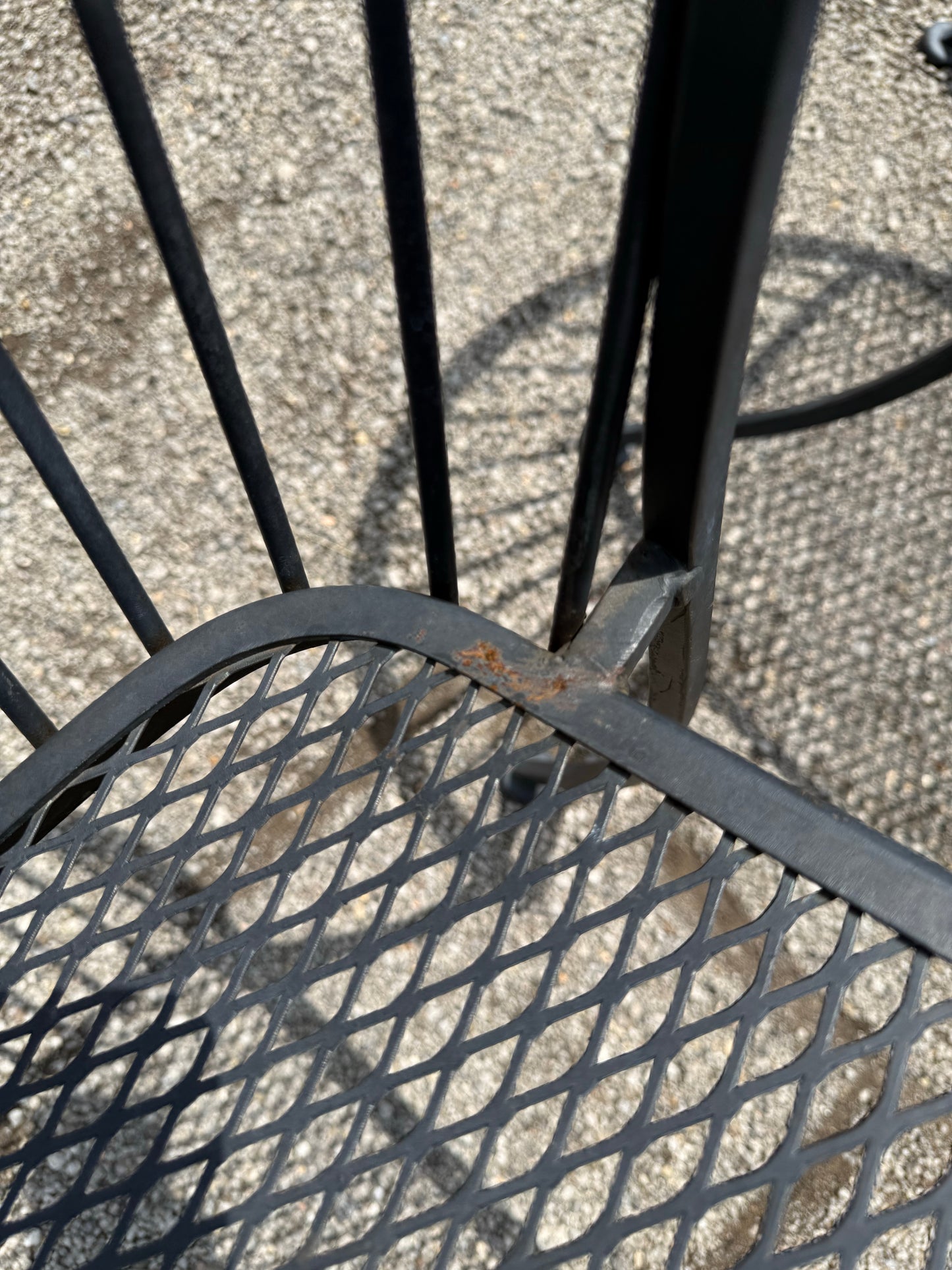 Set of 4 Vintage Carolina Forge Wrought Iron Chairs