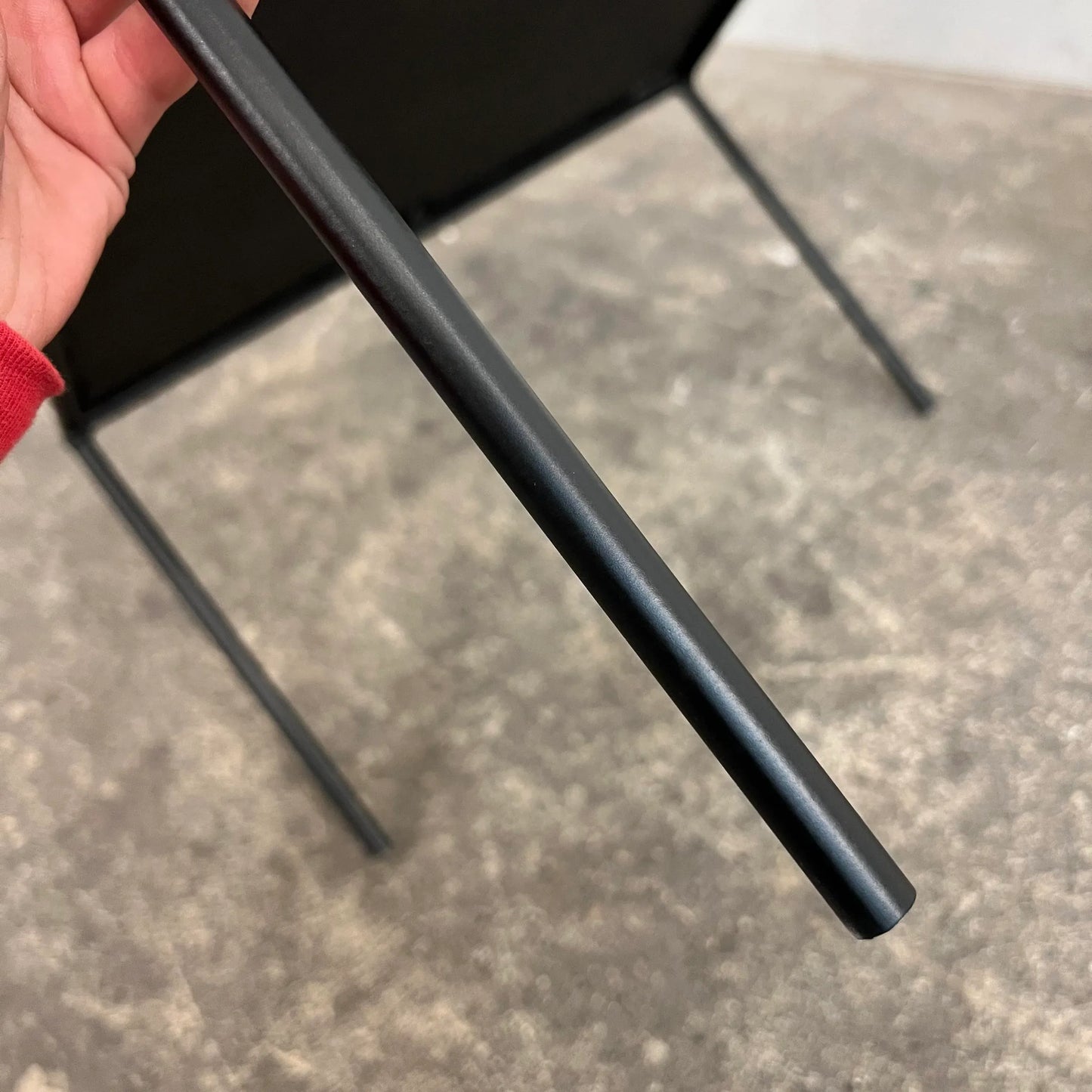 Paul McCobb Style Ottoman Stool Grey and White Cut Velvet