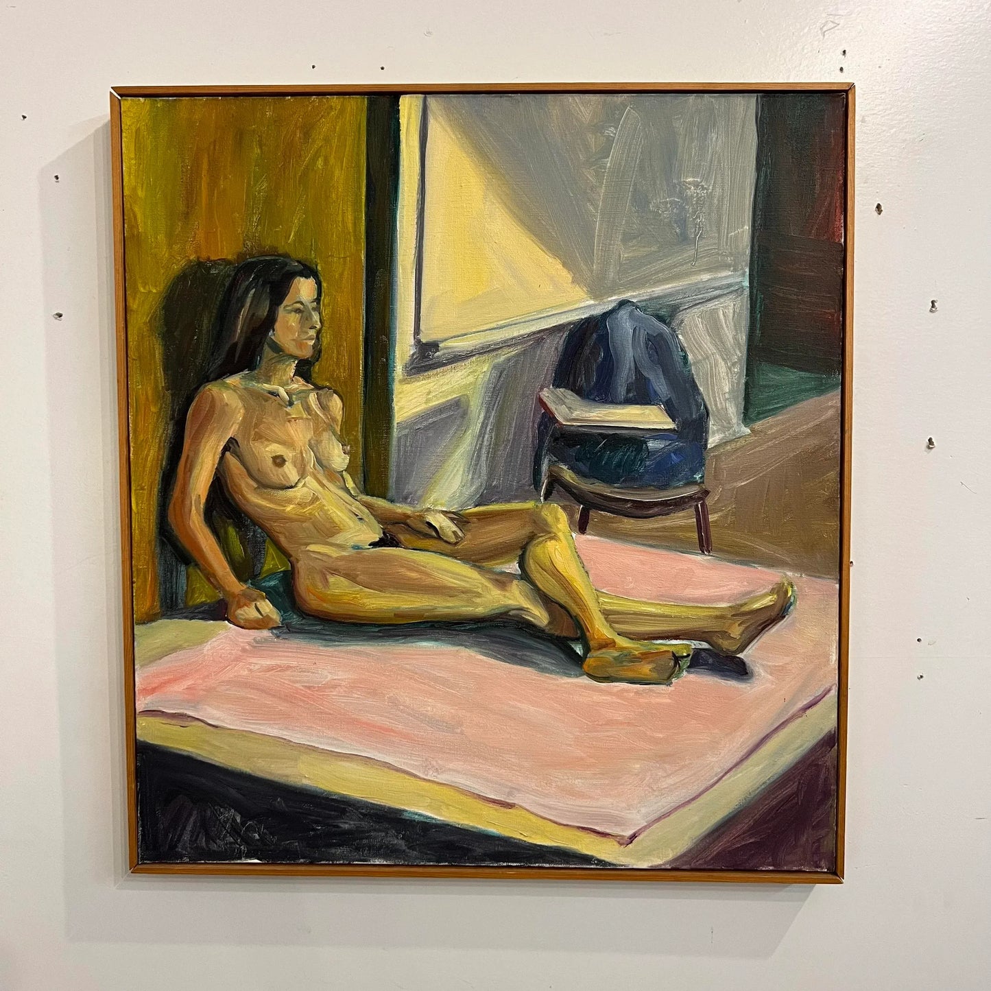 Mid Century Nude Portrait Painting