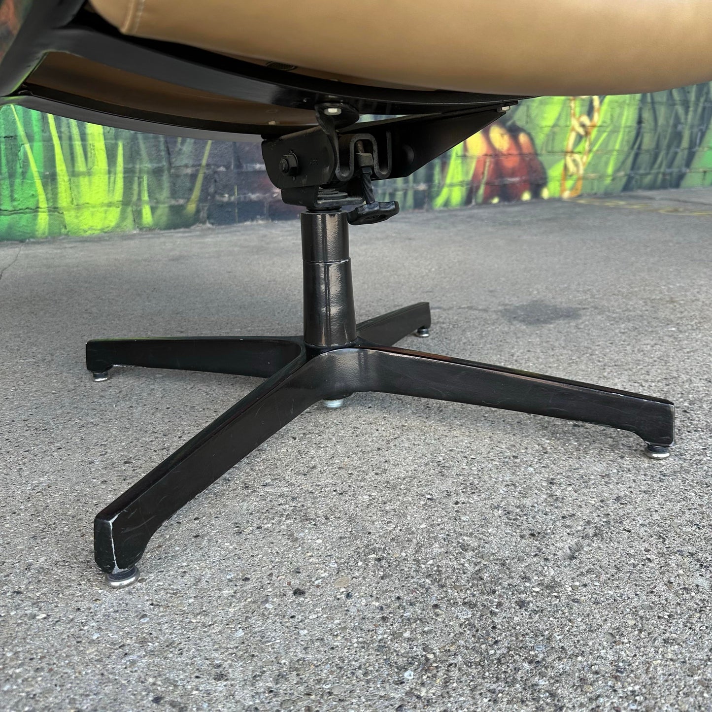 Pair of Tan Leather Office Chairs by Alfred Kill