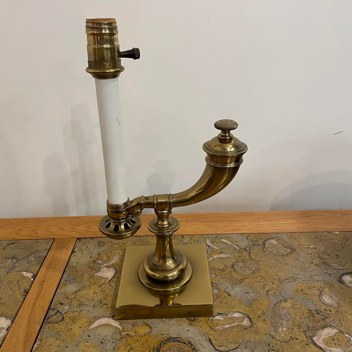 1970s Mid-Century Modern Brass Stiffel Table Lamp