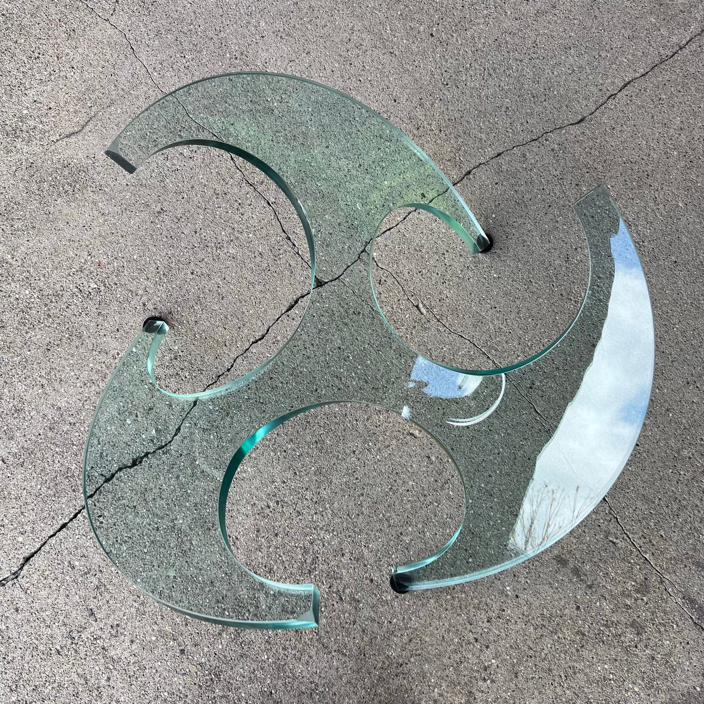 Knut Hesterburg Rare Glass Propeller Coffee Table