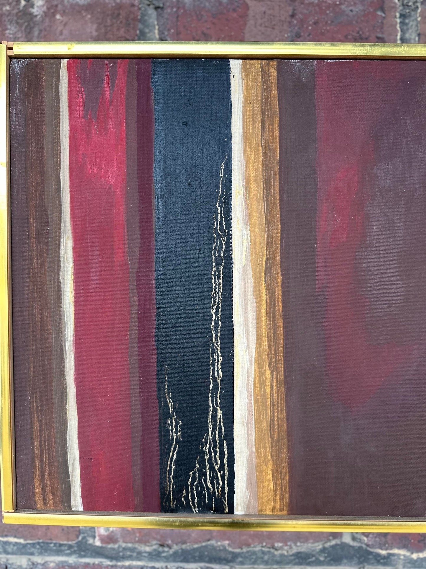 Thomas Blood 1971 Signed Painting Titled Earth and Fire Elegy