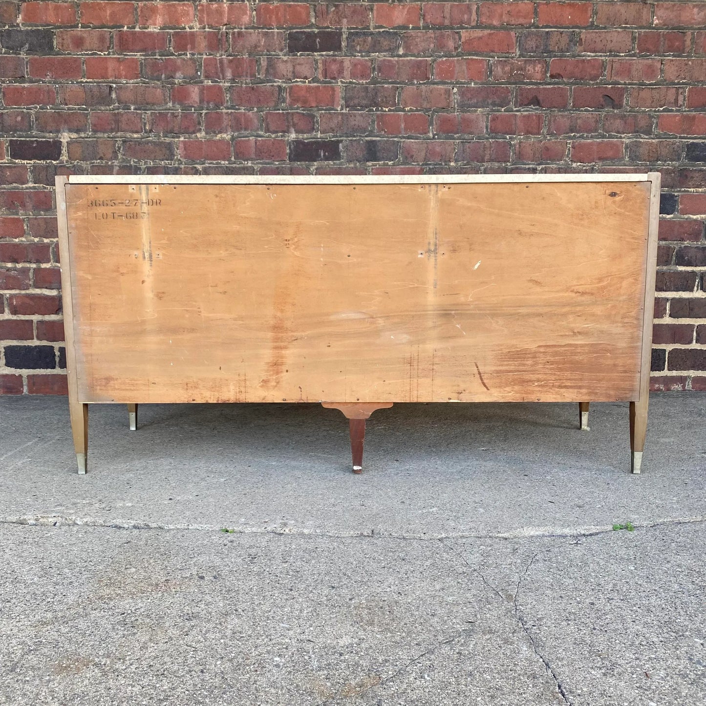 American of Martinsville Travertine Top Dresser