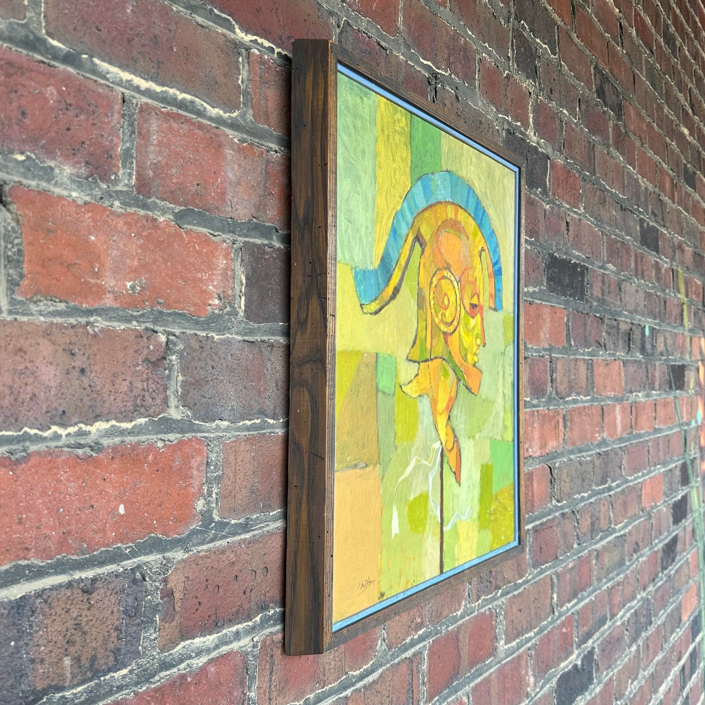 Trojan Helmet Painting by Robert C. Brisley