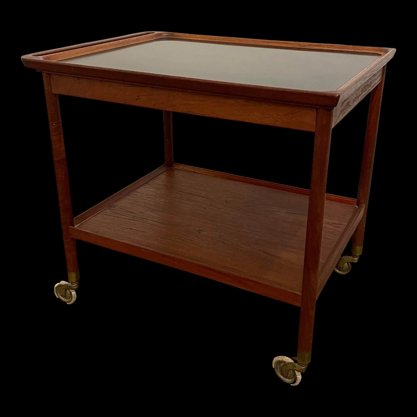Ludwig Pontoppidan Danish Teak Bar Cart Danish Modern