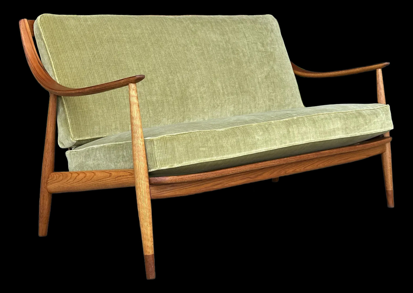 Danish Modern Peter Hvidt Teak Loveseat
