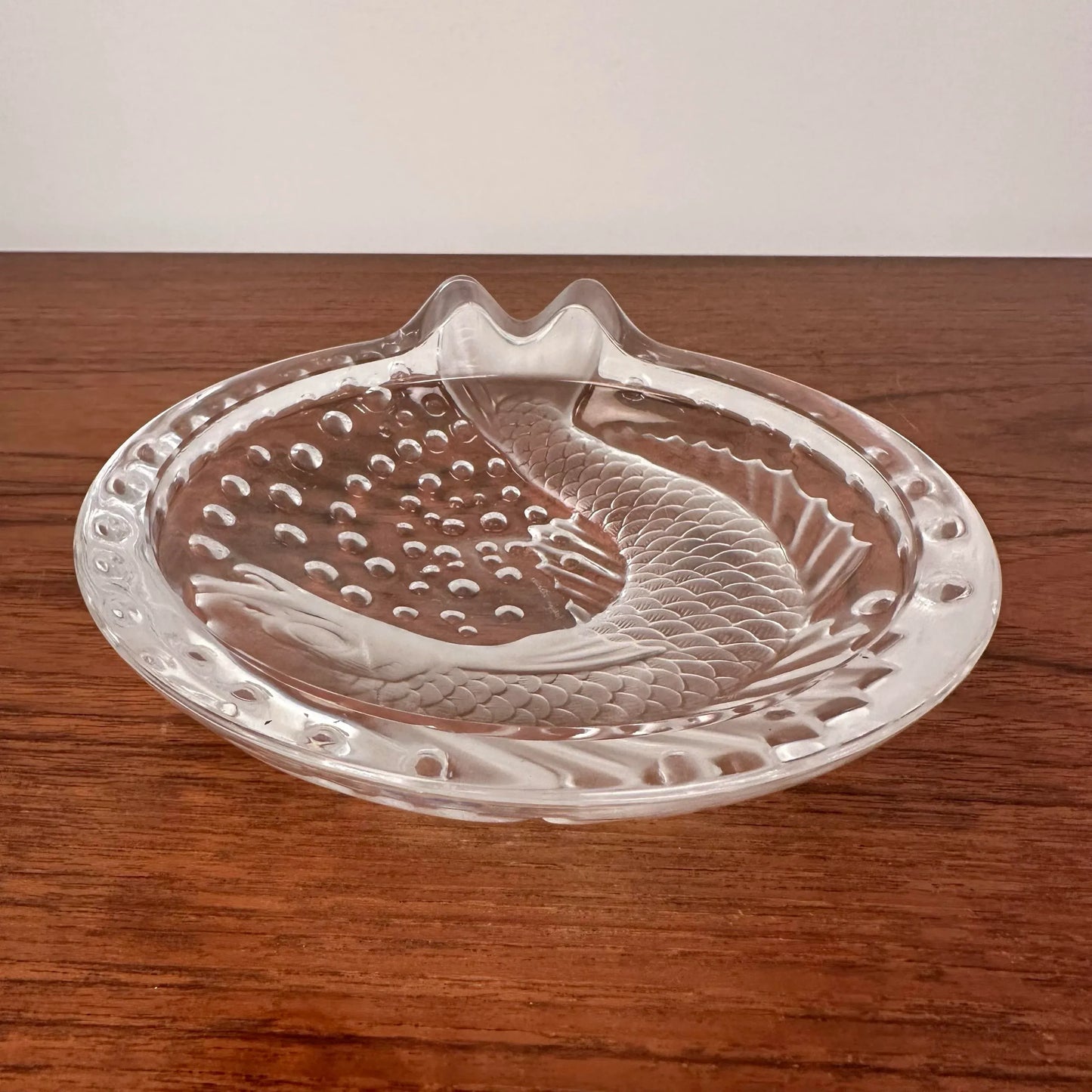Lalique French Frosted Glass Concareau Koi Fish Bowl