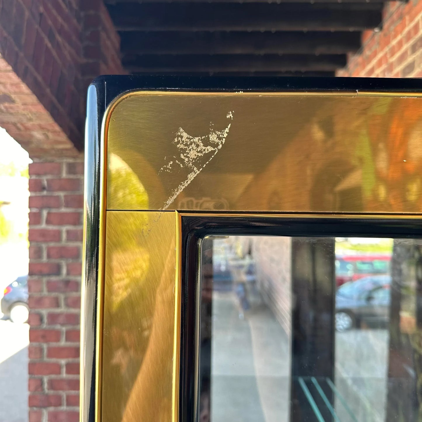 Mastercraft Burnished Brass and Glass Etagere Display Cabinet 2 of 2