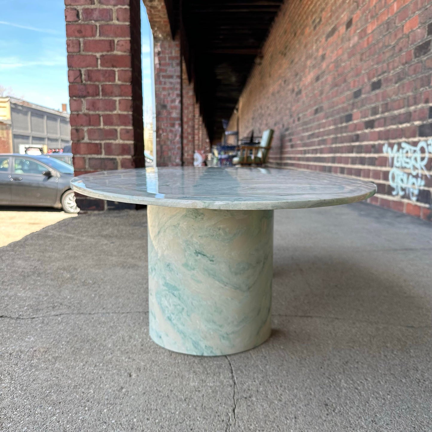Post-Modern Cultured Marble Coffee Table