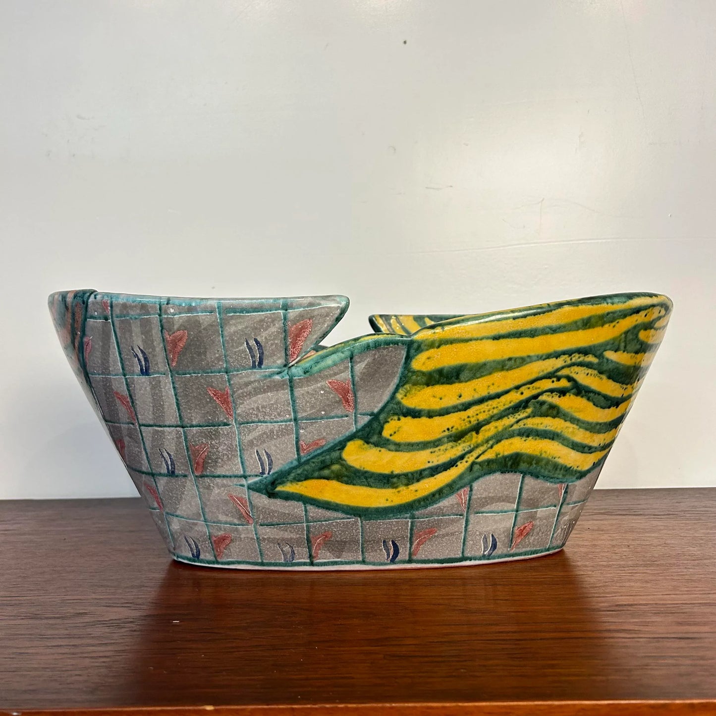 Large Ceramic Bowl Titled “Portrait Bowl” Signed by Andrea Gill