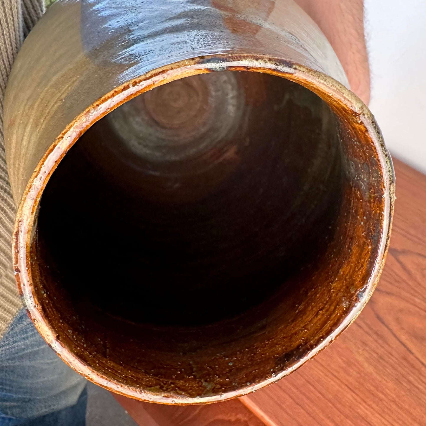 Studio Made Glazed Ceramic Vessel Signed