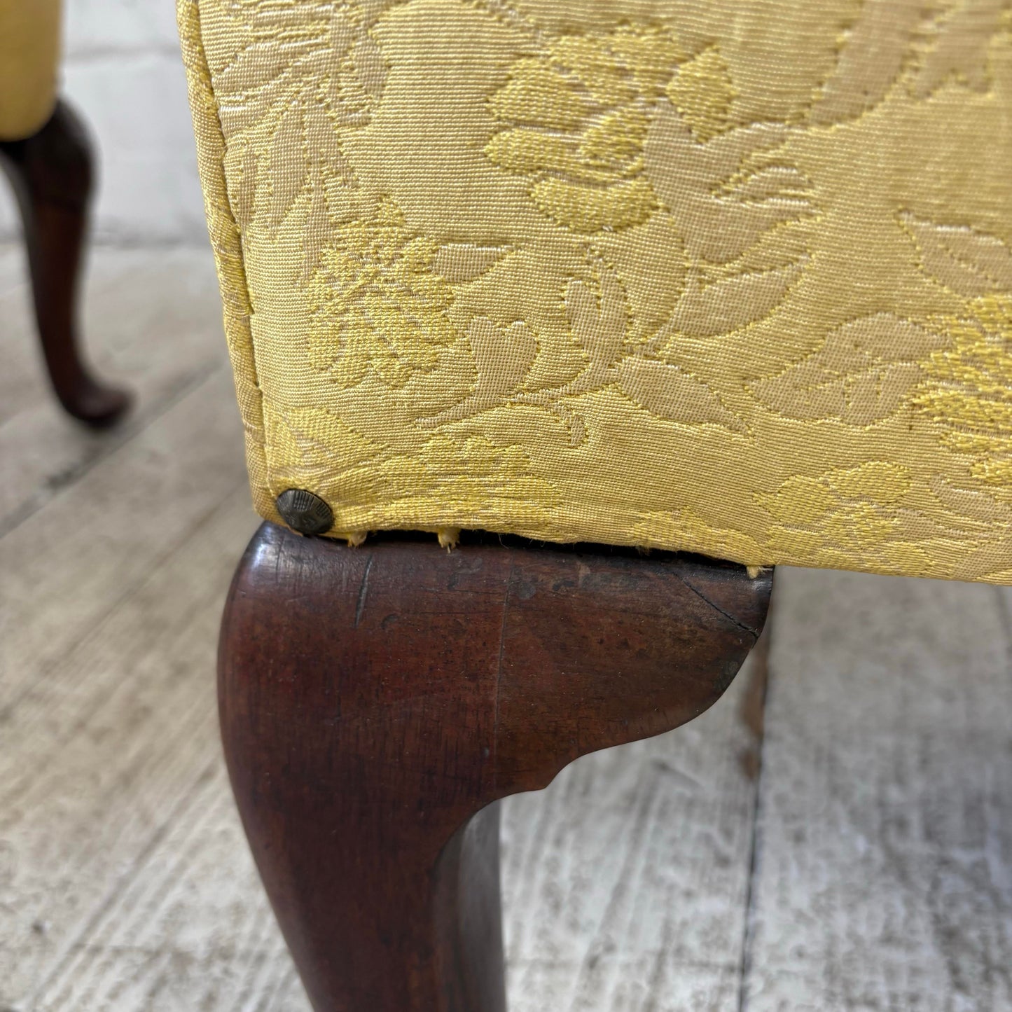 Pair of Traditional Wide Arm Antique Chairs