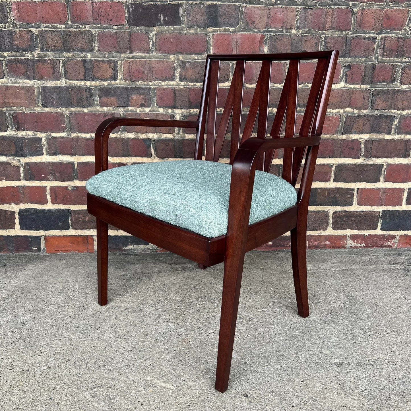 Mid 20th Century Paul Frankl Dining Set With Cork Top Table - Set of 7