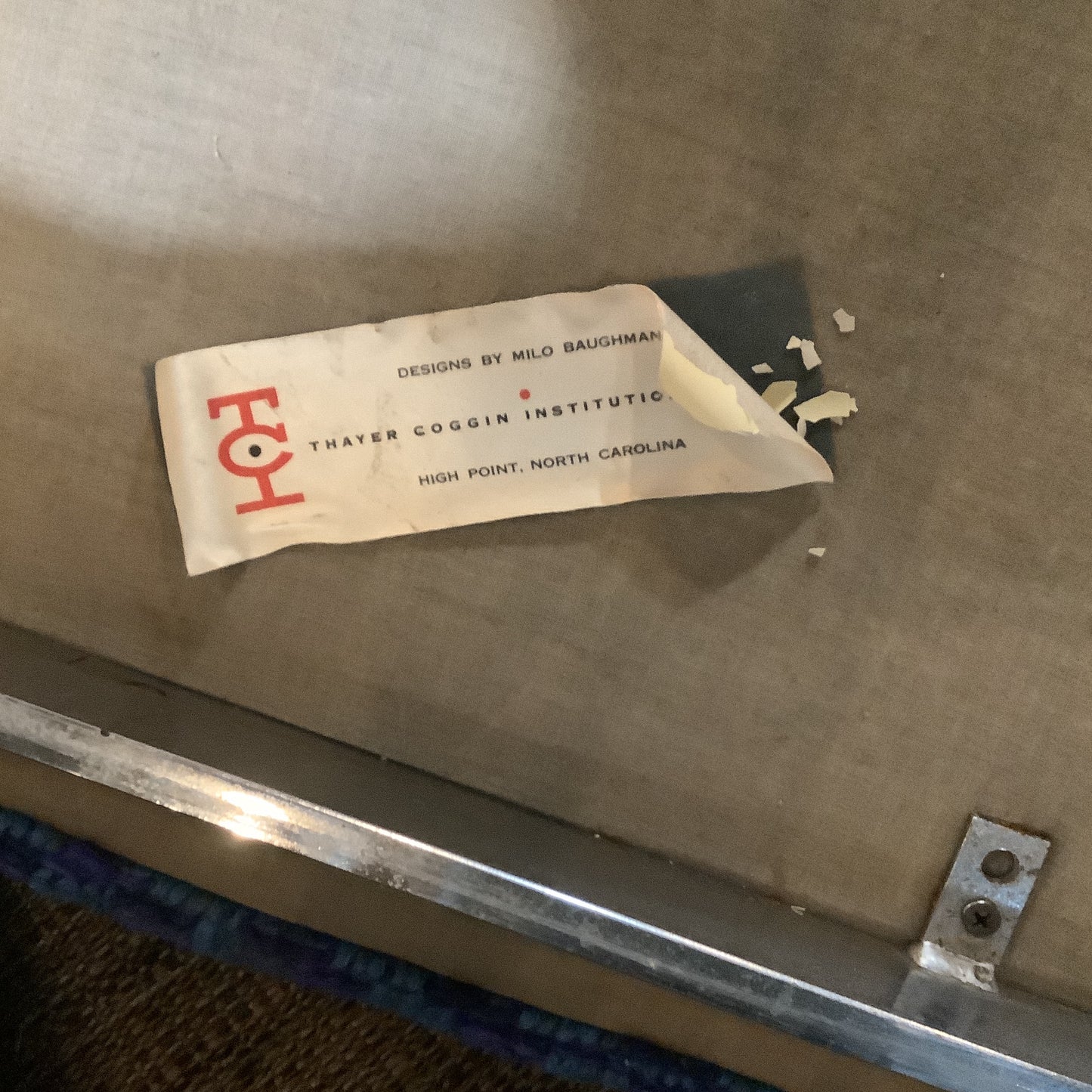 Mid 20th Century Milo Baughman Chrome and Blue Chairs - a Pair