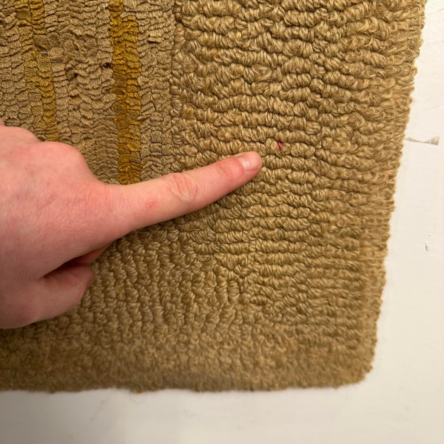 Mid Century Modern George Wells Hand Hooked Fiber Art Rug