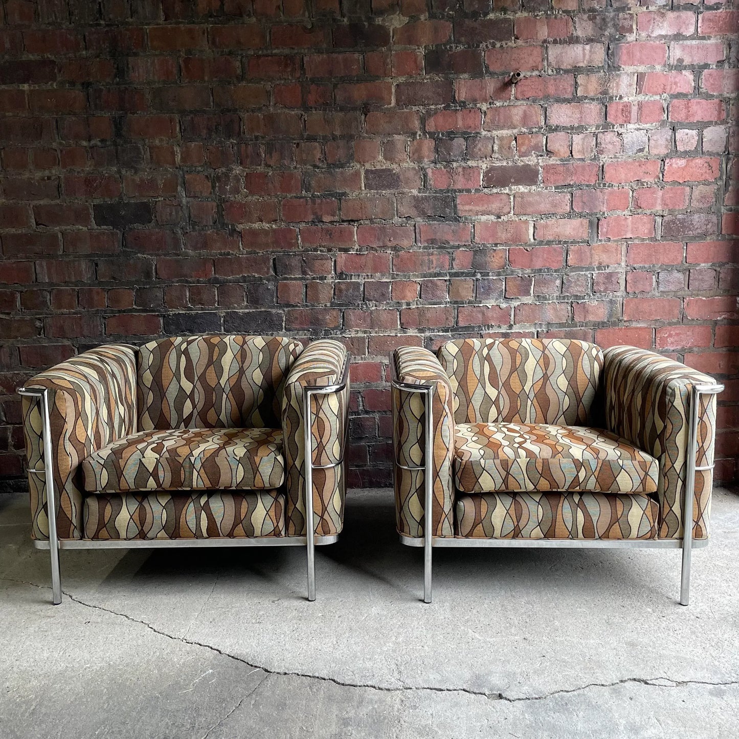 Le Corbusier for Jack Carwright Pair of Lc2 Club Chairs