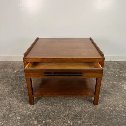 Edward Wormley for Dunbar Side Table With Rosewood and Brass Details