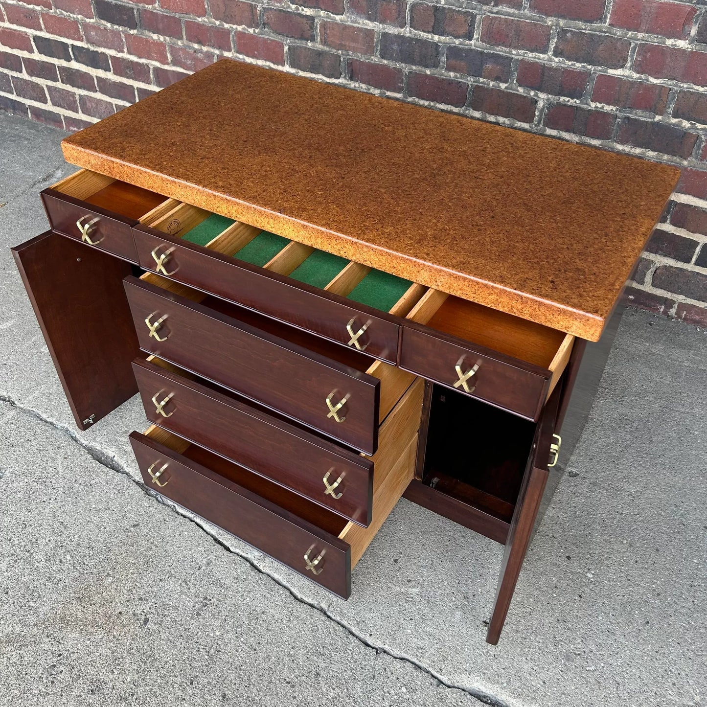 Paul Frankl for Johnson Furniture Company Small Credenza Storage Cabinet