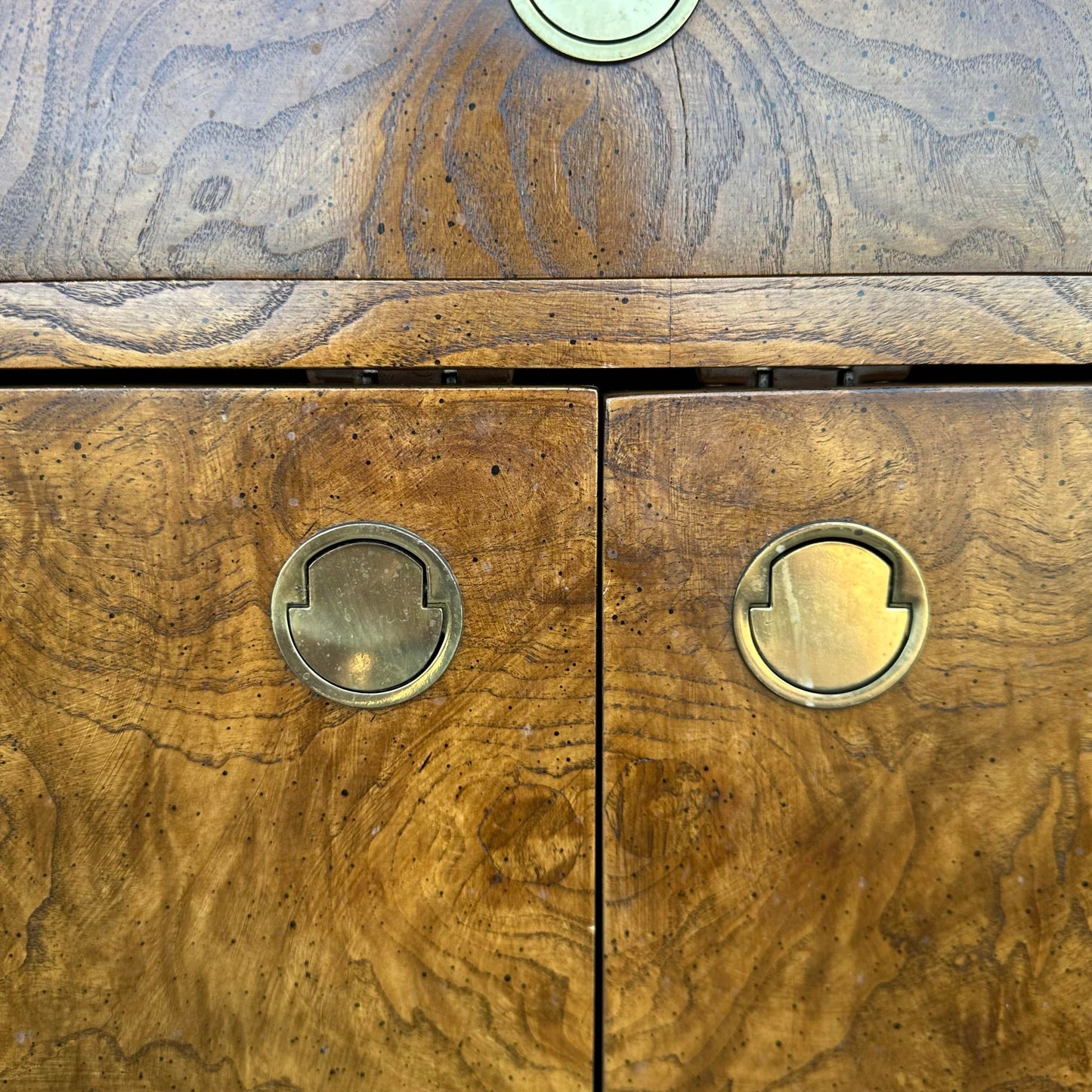 Pair of Century Furniture Burl Wood Nightstands End Tables