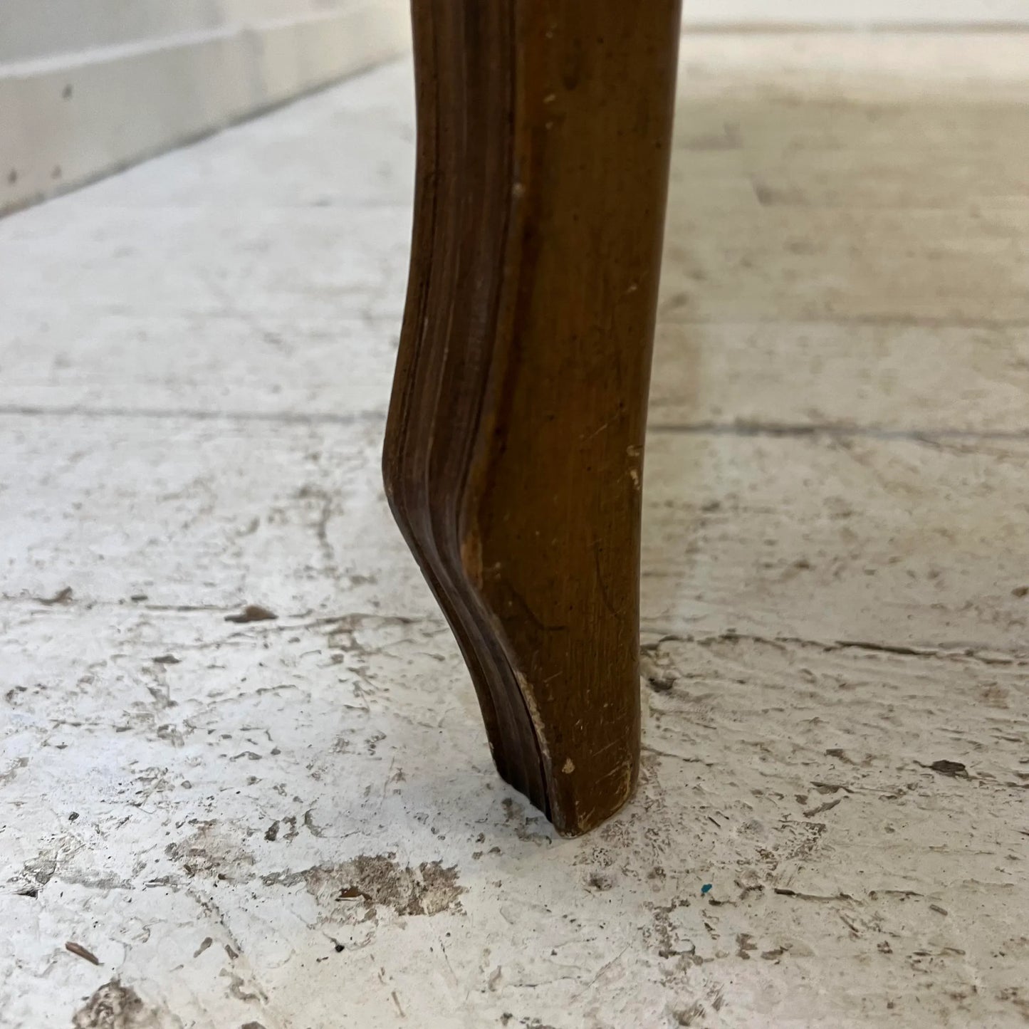 European Yellow Leather Wrapped Dining Table with Gold Trim