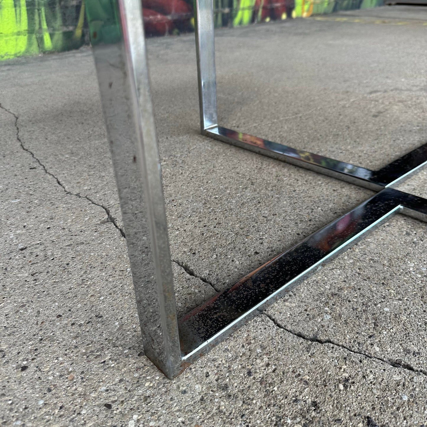 Milo Baughman for Thayer Coggin Rosewood and Chrome Side Table